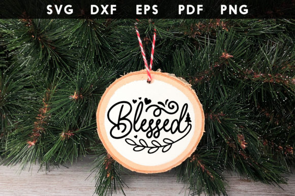 Blessed SVG: Christmas Ornament Graphics for Crafts