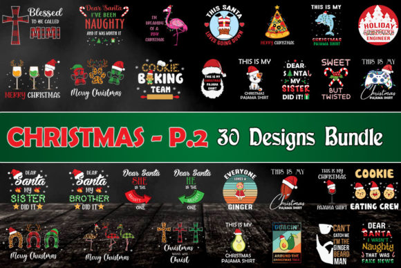 Christmas Bundle SVG 30 Designs Part 2: Graphics for Crafts