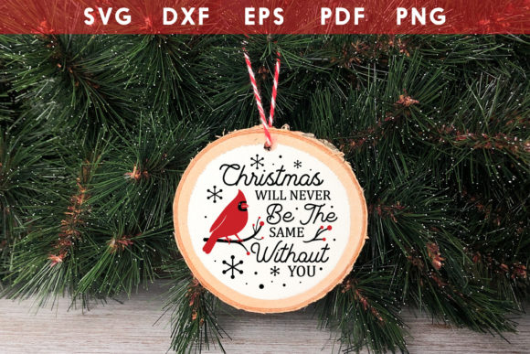 Christmas Memorial Round Ornament SVG – Crafts & Graphics