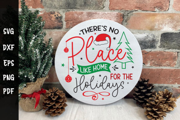 Christmas Round Sign SVG – Crafts & Graphics
