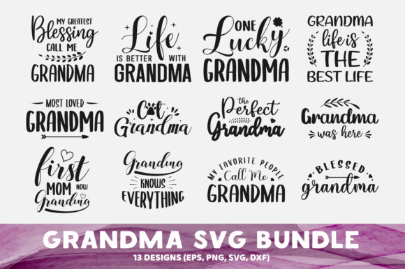 Grandma SVG Bundle Design: Graphics for Crafts & Content