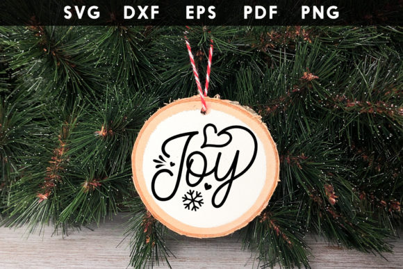 Joy SVG: Christmas Ornament Graphics for Crafts & Local Branding