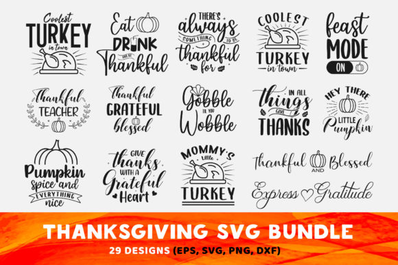 Thanksgiving SVG Design Bundle: Graphics & Crafts Ready