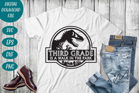 Third Grade is a Walk in the Park SVG Graphics for Crafts
