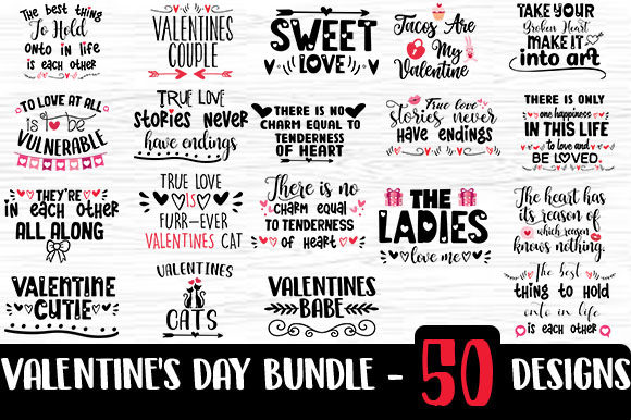Valentine Bundle 50 Quote: Graphics & Crafts Design Asset Review